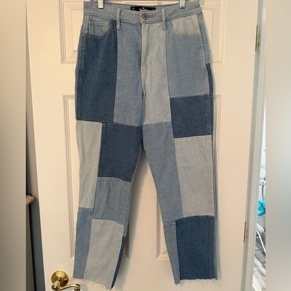 Hollister Denim - Hollister Women's Patchwork Ankle Jeans - Blue Mix